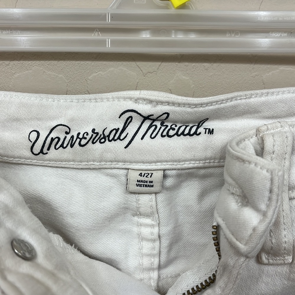 white jean shorts - Picture 2 of 4